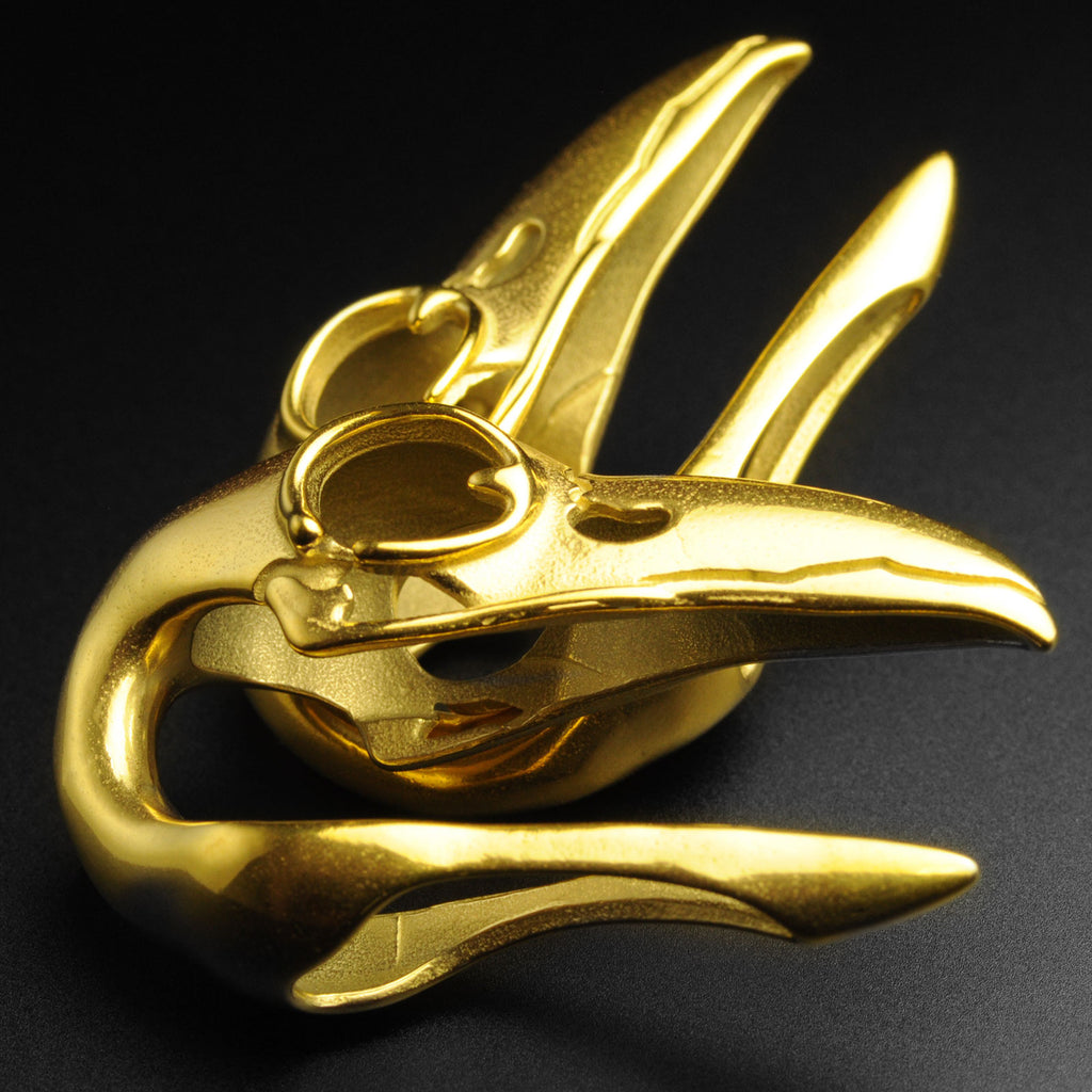 Gold PVD Bird Skull Ear Weight