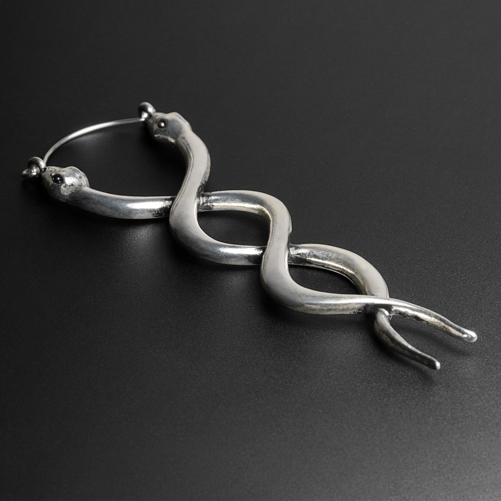 Antique Overlapping Snakes Plug Hoops | Stretch It Body Jewellery