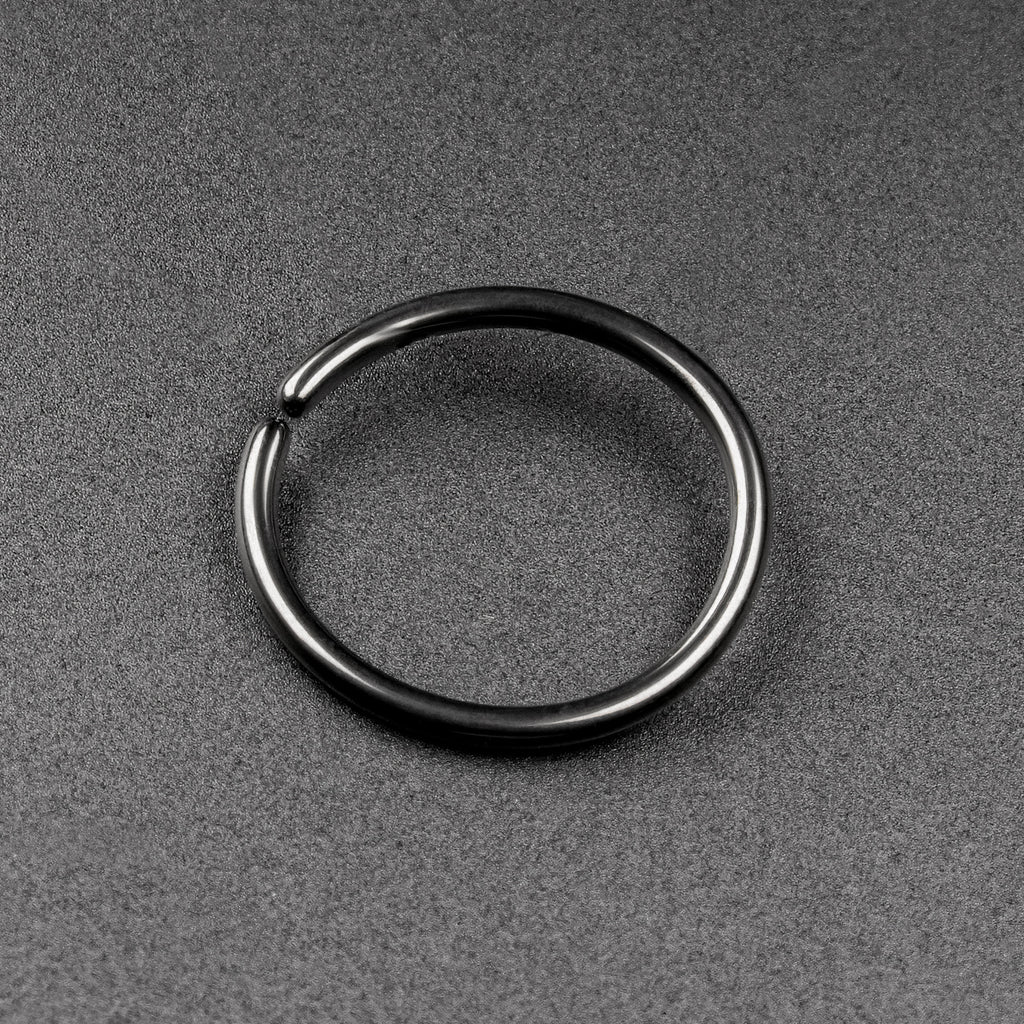 Black PVD Titanium Seamless Nose Ring
