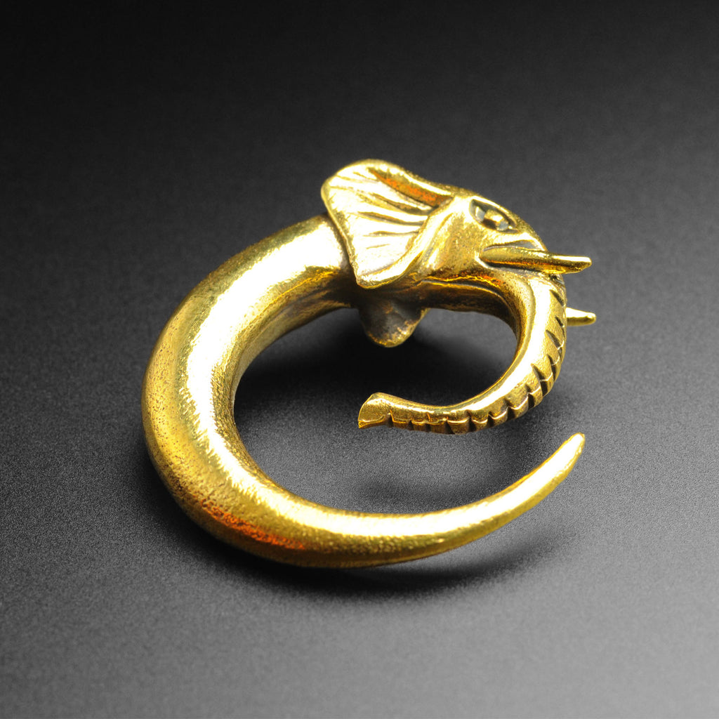 Brass Elephant Head Spiral