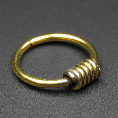 Coiled Spring Brass Seamless Nose Ring