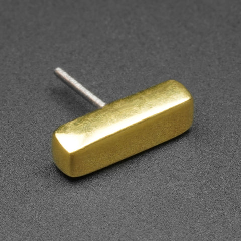 Gold Bar 18k Gold Plated Threadless Top