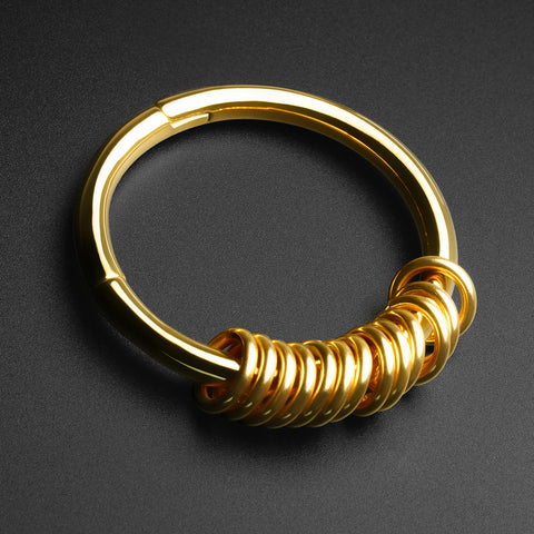 Gold PVD Magnetic Multi Hoop Ear Weight