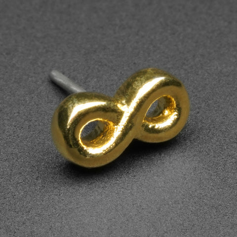 Infinity Symbol 18k Gold Plated Threadless Top