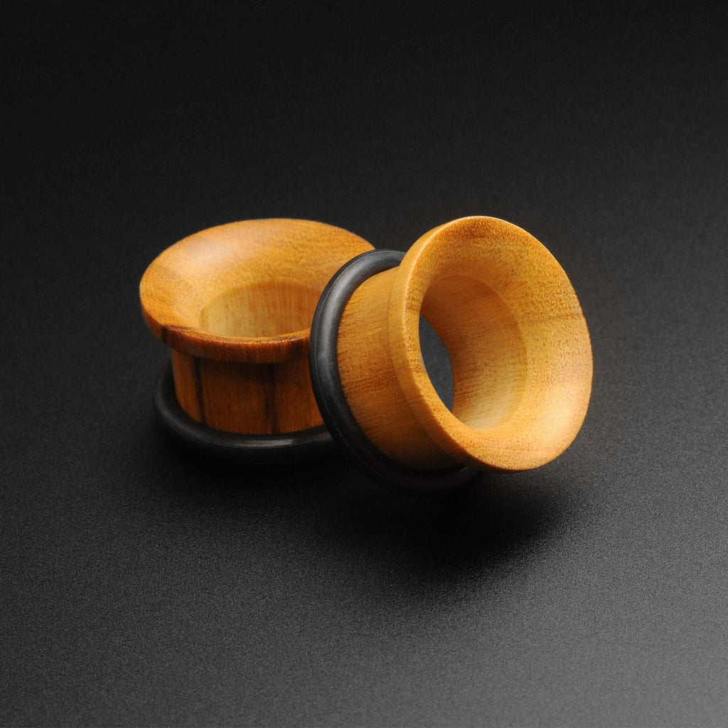 Olive Wood Single Flare Concave Tunnel