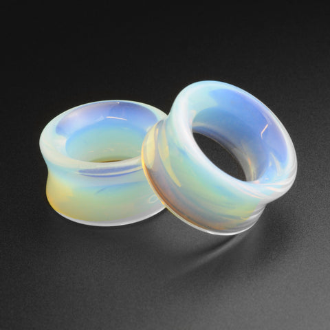 Opalite Double Flare Concave Stone Tunnel