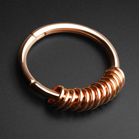 Rose Gold PVD Magnetic Multi Hoop Ear Weight