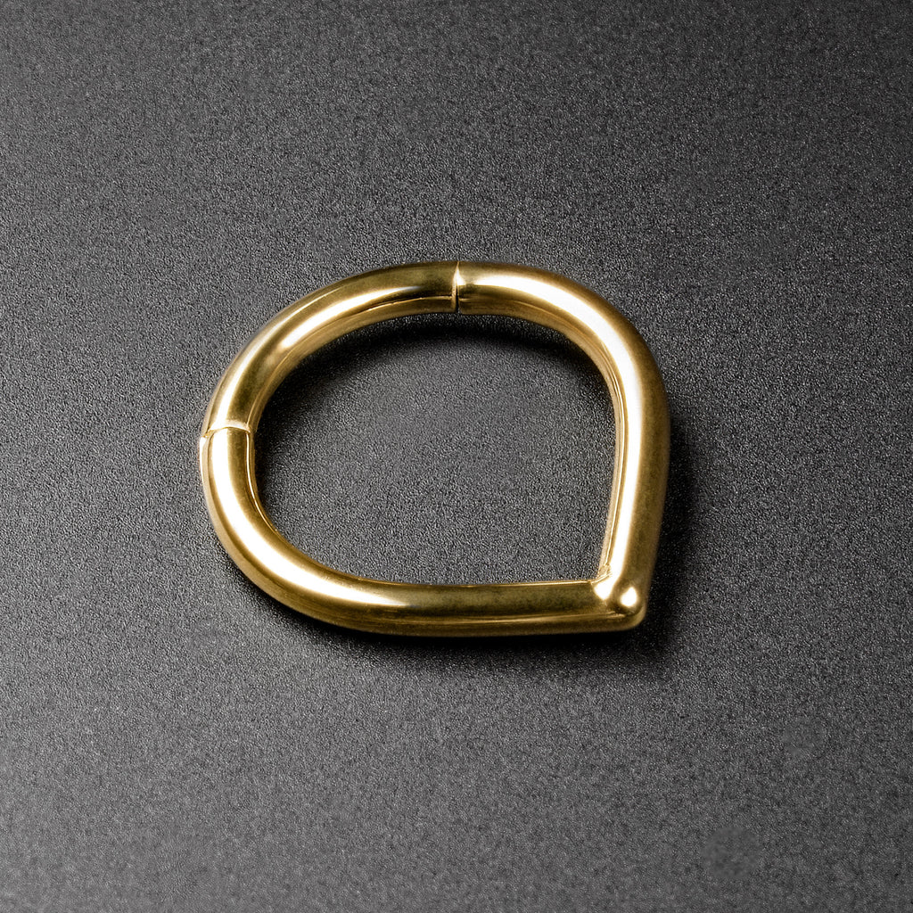 Simple Teardrop Gold PVD Titanium Septum Clicker Ring