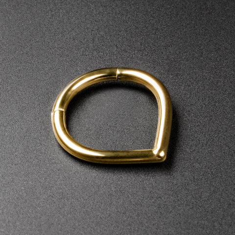 Simple Teardrop Gold PVD Titanium Septum Clicker Ring
