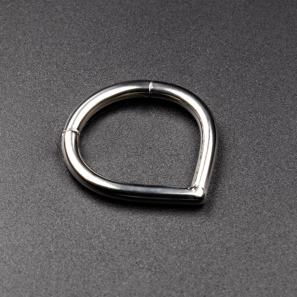 Simple Teardrop Titanium Septum Clicker Ring