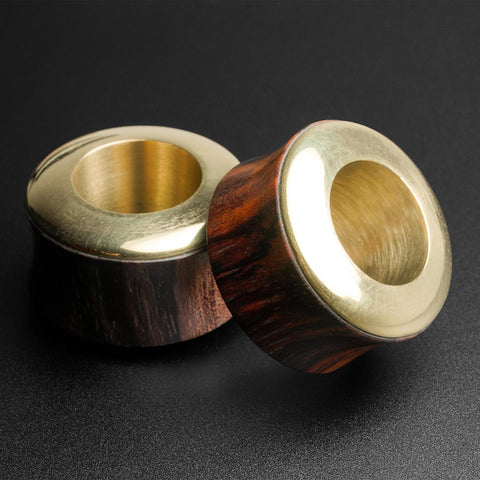 Sono Wood Double Flare Tunnel With Brass Insert
