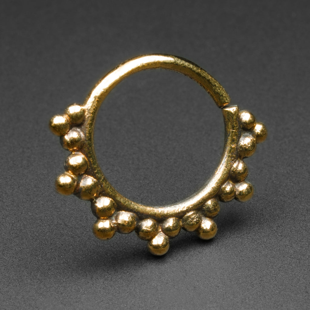 Triple Dot Brass Seamless Ring