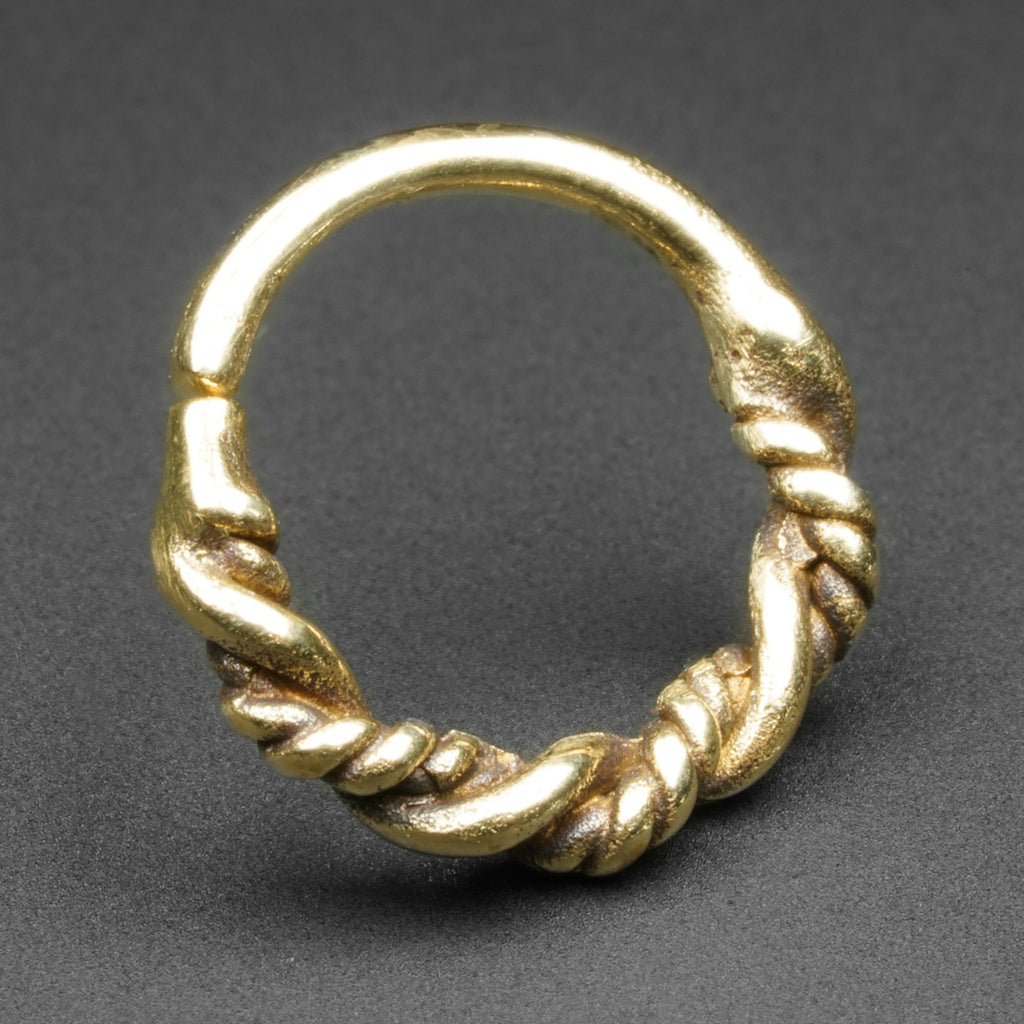 Twisted Rope Brass Seamless Ring