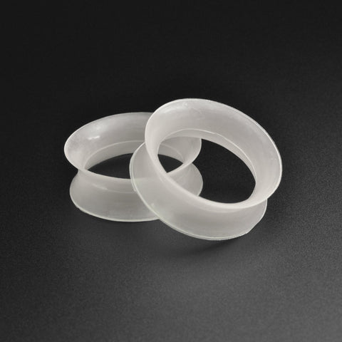 Ultra Thin Clear Silicone Double Flare Tunnel